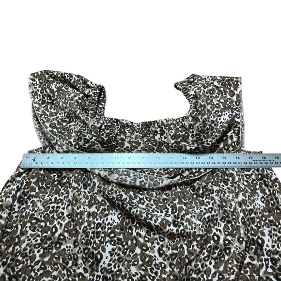 ARITZIA Wilfred Promener Off Shoulder Cropped Top Leopard Print US Sz S - Picture 6 of 10